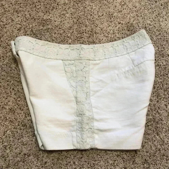 LOFT White Lace Trim Shorts—6 - Picture 7 of 7